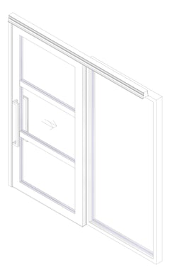3D Documentation Image of Door Sliding LotusDoors Chorus Single Sidelight