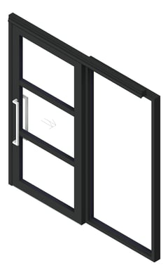 3D Shaded Image of Door Sliding LotusDoors Chorus Single Sidelight