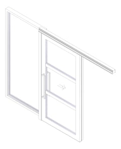3D Documentation Image of Door Sliding LotusDoors Chorus Single Sidelight OffsetJamb