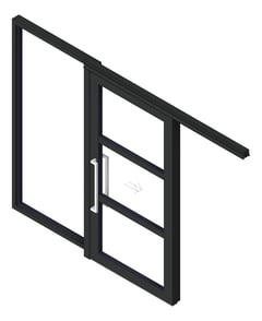 3D Shaded Image of Door Sliding LotusDoors Chorus Single Sidelight OffsetJamb