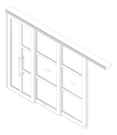 3D Documentation Image of Door Sliding LotusDoors Chorus Triple