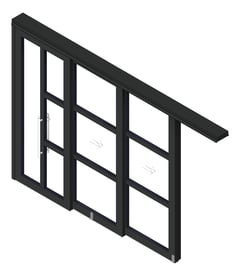 3D Shaded Image of Door Sliding LotusDoors Chorus Triple