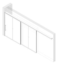 3D Shaded Image of Door Sliding LotusDoors Dual