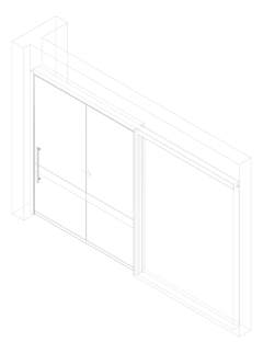 3D Documentation Image of Door Sliding LotusDoors Single CavityTrack