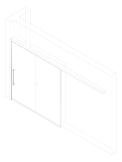 3D Documentation Image of Door Sliding LotusDoors Single FaceFixed