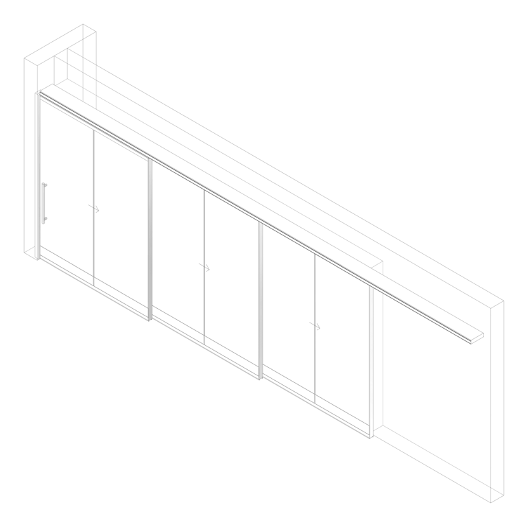 3D Documentation Image of Door Sliding LotusDoors Triple