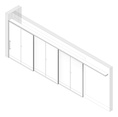 3D Shaded Image of Door Sliding LotusDoors Triple