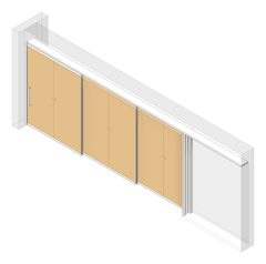 3D Shaded Image of Door Sliding LotusDoors Triple Cavity