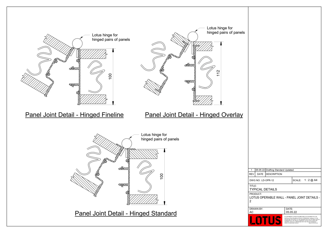 Navigate to LD-OPR-12 - LOTUS OPERABLE WALL - PANEL JOINT DETAILS - 2