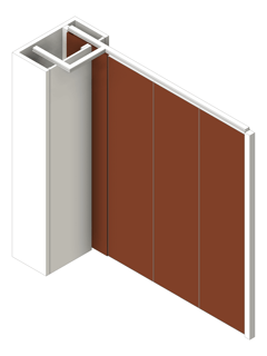 3D Shaded Image of OperableWall SideStack LotusDoors