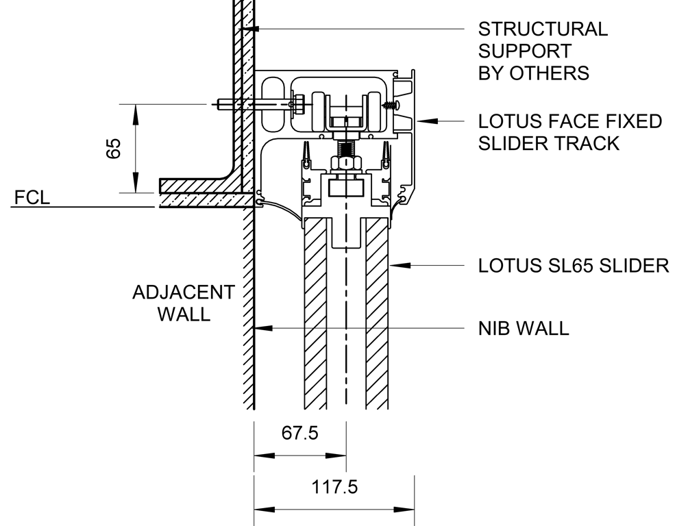 Navigate to SL65 - Bi-Parting Face Slider - Face Fixed - Head Track