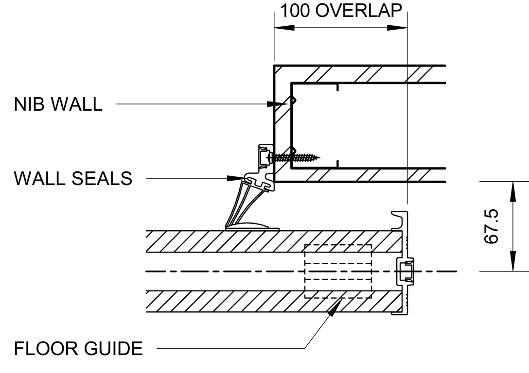 Navigate to SL65 - Bi-Parting Face Slider - Face Fixed - Wall Seal