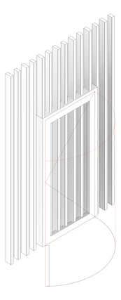 3D Documentation Image of Door LouvredSwing Louvreclad BarossaSeries