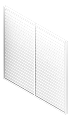 3D Documentation Image of Screen Batten Louvreclad VulcanSeries 125x20 Horizontal