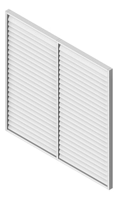 3D Shaded Image of Screen Batten Louvreclad VulcanSeries 125x20 Horizontal