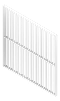 3D Documentation Image of Screen Batten Louvreclad VulcanSeries 125x20 Vertical