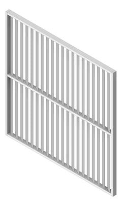 3D Shaded Image of Screen Batten Louvreclad VulcanSeries 125x20 Vertical