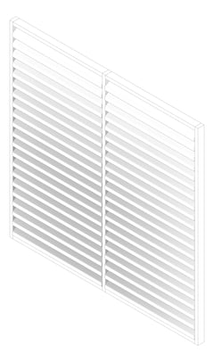3D Documentation Image of Screen Batten Louvreclad VulcanSeries 137x45 Horizontal