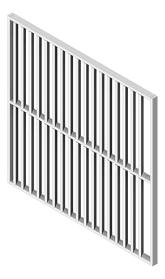 3D Shaded Image of Screen Batten Louvreclad VulcanSeries 137x45 Vertical
