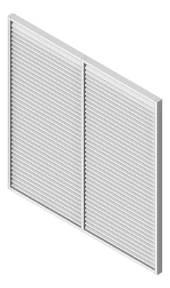 3D Shaded Image of Screen Batten Louvreclad VulcanSeries 75x19 Horizontal