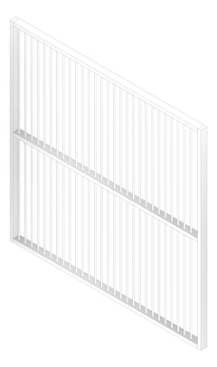 3D Documentation Image of Screen Batten Louvreclad VulcanSeries 75x19 Vertical