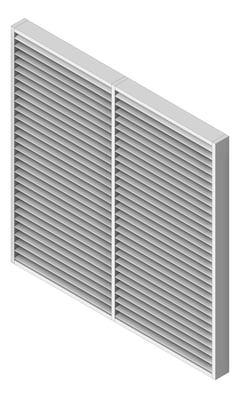 3D Shaded Image of SolarShading Elliptical Louvreclad WickhamSeries Horizontal