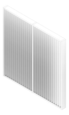 3D Documentation Image of SolarShading Elliptical Louvreclad WickhamSeries Vertical