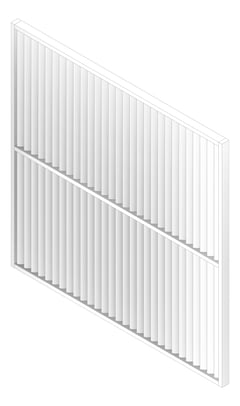 3D Documentation Image of SolarShading Elliptical Louvreclad WindsorSeries Vertical