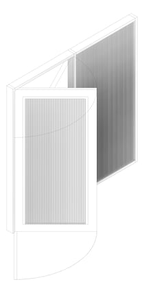 3D Documentation Image of Door LouvredSwing Louvreclad AerionSeries