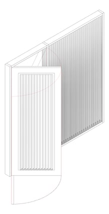 3D Documentation Image of Door LouvredSwing Louvreclad AlturaSeries Vertical