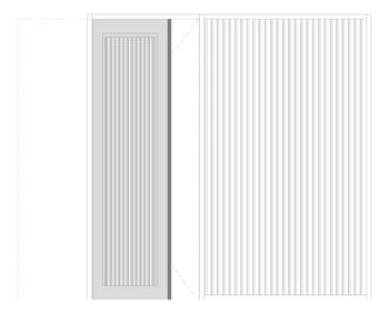 Front Image of Door LouvredSwing Louvreclad AlturaSeries Vertical
