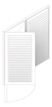3D Documentation Image of Door LouvredSwing Louvreclad CascadeSeries