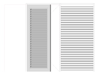 Front Image of Door LouvredSwing Louvreclad CascadeSeries