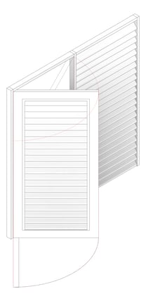 3D Documentation Image of Door LouvredSwing Louvreclad DeltaSeries Horizontal