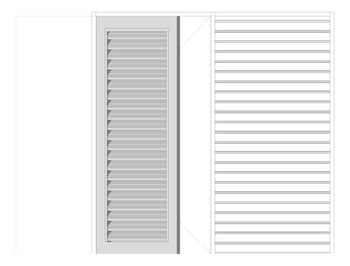 Front Image of Door LouvredSwing Louvreclad DeltaSeries Horizontal