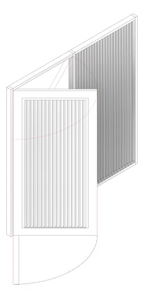 3D Documentation Image of Door LouvredSwing Louvreclad EllenboroughSeries