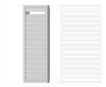 Front Image of Door LouvredSwing Louvreclad HudsonSeries 200Chevron Horizontal