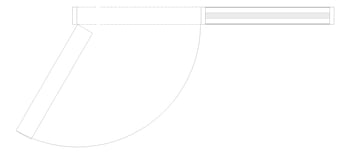 Plan Image of Door LouvredSwing Louvreclad HudsonSeries 200Chevron Horizontal