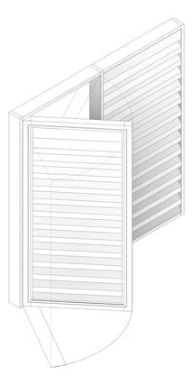 3D Documentation Image of Door LouvredSwing Louvreclad HudsonSeries 200 Horizontal