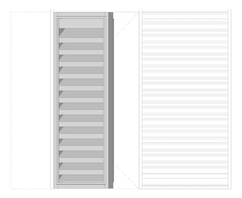 Front Image of Door LouvredSwing Louvreclad HudsonSeries 200 Horizontal