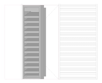 Front Image of Door LouvredSwing Louvreclad HudsonSeries 300 Horizontal