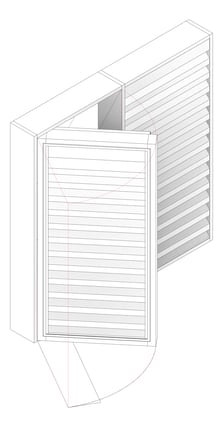 3D Documentation Image of Door LouvredSwing Louvreclad HudsonSeries 400 Horizontal