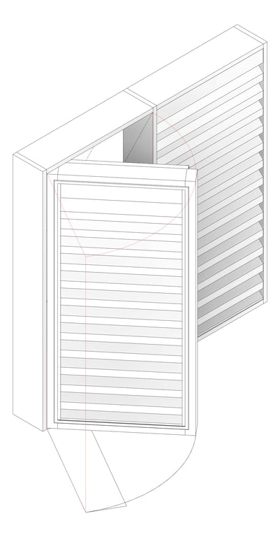 3D Documentation Image of Door LouvredSwing Louvreclad HudsonSeries 400 Horizontal