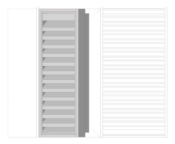 Front Image of Door LouvredSwing Louvreclad HudsonSeries 400 Horizontal