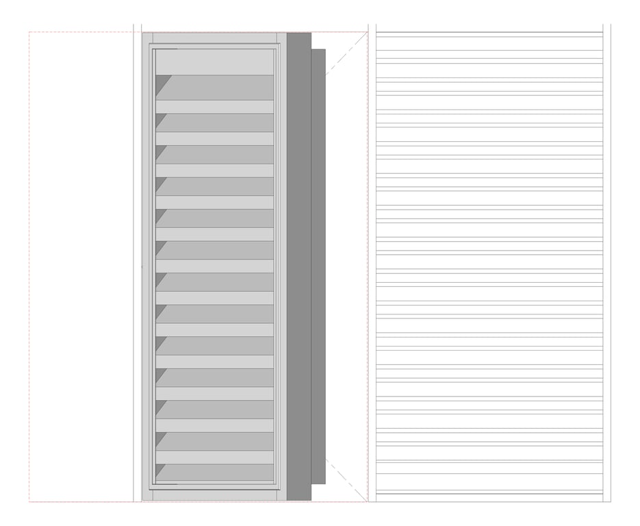 Front Image of Door LouvredSwing Louvreclad HudsonSeries 400 Horizontal