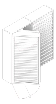 3D Documentation Image of Door LouvredSwing Louvreclad HudsonSeries 600 Horizontal