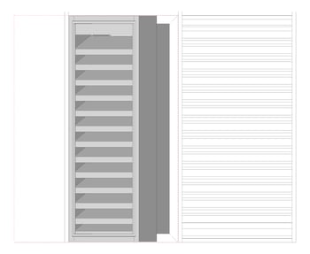 Front Image of Door LouvredSwing Louvreclad HudsonSeries 600 Horizontal