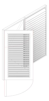 3D Documentation Image of Door LouvredSwing Louvreclad JupiterSeries