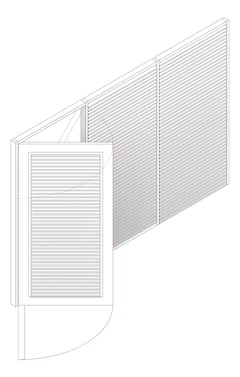 3D Documentation Image of Door LouvredSwing Louvreclad KensingtonSeries Horizontal