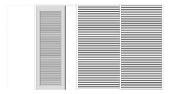 Front Image of Door LouvredSwing Louvreclad KensingtonSeries Horizontal